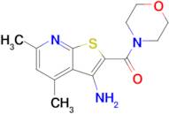 4,6-Dimethyl-2-(morpholine-4-carbonyl)thieno[2,3-b]pyridin-3-amine