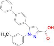 1-(3-Methylphenyl)-5-(4-phenylphenyl)-1h-pyrazole-3-carboxylic acid