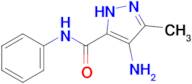 4-amino-3-methyl-N-phenyl-1H-pyrazole-5-carboxamide