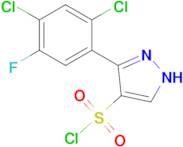 3-(2,4-Dichloro-5-fluorophenyl)-1h-pyrazole-4-sulfonyl chloride