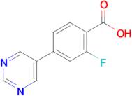 2-Fluoro-4-(pyrimidin-5-yl)benzoic acid