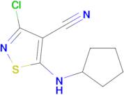 3-Chloro-5-(cyclopentylamino)-1,2-thiazole-4-carbonitrile