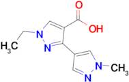 1-Ethyl-3-(1-methyl-1h-pyrazol-4-yl)-1h-pyrazole-4-carboxylic acid