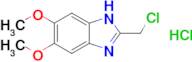 2-(Chloromethyl)-5,6-dimethoxy-1h-1,3-benzodiazole hydrochloride