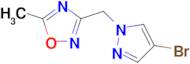 3-[(4-bromo-1h-pyrazol-1-yl)methyl]-5-methyl-1,2,4-oxadiazole