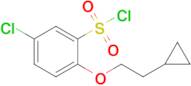 5-Chloro-2-(2-cyclopropylethoxy)benzene-1-sulfonyl chloride