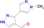 3-(1-Methyl-1h-pyrazol-4-yl)-1h-pyrazole-4-carbaldehyde