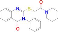 2-[[2-Oxo-2-(1-piperidinyl)ethyl]thio]-3-phenyl-4(3H)-quinazolinone