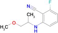 2-Fluoro-6-[(1-methoxypropan-2-yl)amino]benzonitrile