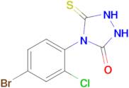 4-(4-bromo-2-chlorophenyl)-5-sulfanylidene-1,2,4-triazolidin-3-one