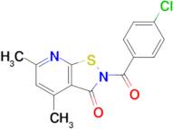 2-(4-Chlorobenzoyl)-4,6-dimethyl-2h,3h-[1,2]thiazolo[5,4-b]pyridin-3-one