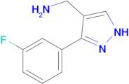 [3-(3-fluorophenyl)-1h-pyrazol-4-yl]methanamine