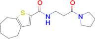 5,6,7,8-Tetrahydro-N-[3-oxo-3-(1-pyrrolidinyl)propyl]-4H-cyclohepta[b]thiophene-2-carboxamide