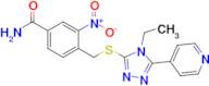 4-({[4-ethyl-5-(pyridin-4-yl)-4h-1,2,4-triazol-3-yl]sulfanyl}methyl)-3-nitrobenzamide