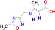 5-Methyl-1-[(5-methyl-1,2,4-oxadiazol-3-yl)methyl]-1h-1,2,3-triazole-4-carboxylic acid