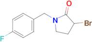 3-Bromo-1-[(4-fluorophenyl)methyl]pyrrolidin-2-one