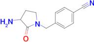 4-[(3-Amino-2-oxo-1-pyrrolidinyl)methyl]benzonitrile