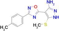 4-[3-(4-methylphenyl)-1,2,4-oxadiazol-5-yl]-5-(methylsulfanyl)-1H-pyrazol-3-amine