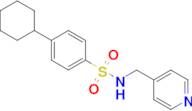 4-Cyclohexyl-n-[(pyridin-4-yl)methyl]benzene-1-sulfonamide