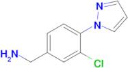 [3-chloro-4-(1h-pyrazol-1-yl)phenyl]methanamine