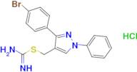 ({[3-(4-bromophenyl)-1-phenyl-1h-pyrazol-4-yl]methyl}sulfanyl)methanimidamide hydrochloride