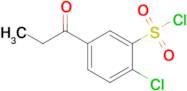 2-Chloro-5-propanoylbenzene-1-sulfonyl chloride