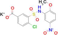 Potassium 4-chloro-3-[(2-methoxy-5-nitrophenyl)sulfamoyl]benzoate