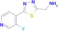 [5-(3-fluoropyridin-4-yl)-1,3,4-thiadiazol-2-yl]methanamine