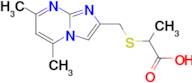 2-[({5,7-dimethylimidazo[1,2-a]pyrimidin-2-yl}methyl)sulfanyl]propanoic acid