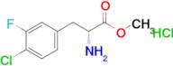 Methyl (2r)-2-amino-3-(4-chloro-3-fluorophenyl)propanoate hydrochloride