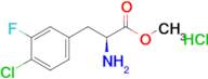 Methyl (2s)-2-amino-3-(4-chloro-3-fluorophenyl)propanoate hydrochloride