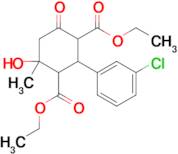 1,3-Diethyl 2-(3-chlorophenyl)-4-hydroxy-4-methyl-6-oxocyclohexane-1,3-dicarboxylate