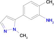 2-Methyl-5-(1-methyl-1h-pyrazol-5-yl)aniline