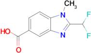 2-(Difluoromethyl)-1-methyl-1h-1,3-benzodiazole-5-carboxylic acid