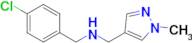 [(4-chlorophenyl)methyl][(1-methyl-1h-pyrazol-4-yl)methyl]amine