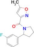 3-[2-(3-fluorophenyl)pyrrolidine-1-carbonyl]-5-methyl-1,2-oxazole