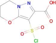 3-(Chlorosulfonyl)-5h,6h,7h-pyrazolo[3,2-b][1,3]oxazine-2-carboxylic acid