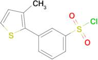 3-(3-Methylthiophen-2-yl)benzene-1-sulfonyl chloride