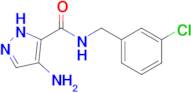 4-amino-N-[(3-chlorophenyl)methyl]-1H-pyrazole-5-carboxamide