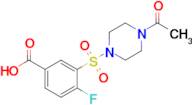 3-[(4-acetylpiperazin-1-yl)sulfonyl]-4-fluorobenzoic acid