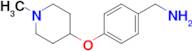 {4-[(1-methylpiperidin-4-yl)oxy]phenyl}methanamine