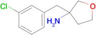 3-[(3-chlorophenyl)methyl]oxolan-3-amine