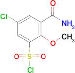 3-Carbamoyl-5-chloro-2-methoxybenzene-1-sulfonyl chloride