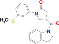 4-(2,3-Dihydro-1h-indole-1-carbonyl)-1-[3-(methylsulfanyl)phenyl]pyrrolidin-2-one