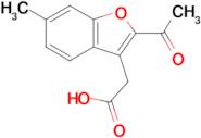 2-(2-Acetyl-6-methyl-1-benzofuran-3-yl)acetic acid