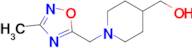 {1-[(3-methyl-1,2,4-oxadiazol-5-yl)methyl]piperidin-4-yl}methanol