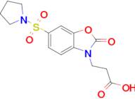 3-[2-oxo-6-(pyrrolidine-1-sulfonyl)-2,3-dihydro-1,3-benzoxazol-3-yl]propanoic acid