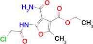 Ethyl 4-carbamoyl-5-(2-chloroacetamido)-2-methylfuran-3-carboxylate