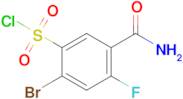 2-Bromo-5-carbamoyl-4-fluorobenzene-1-sulfonyl chloride