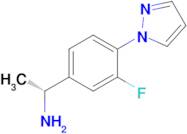 (1r)-1-[3-fluoro-4-(1h-pyrazol-1-yl)phenyl]ethan-1-amine